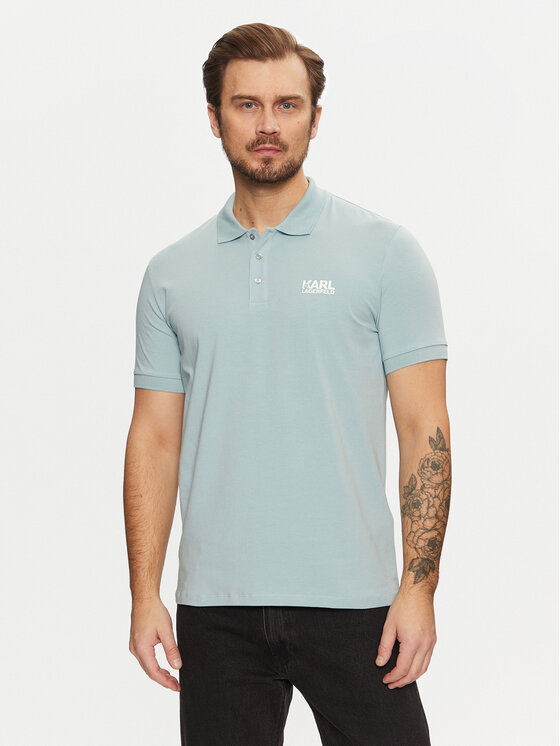 KARL LAGERFELD KARL LAGERFELD Polo marškinėliai 745088 551235 Žydra Regular Fit