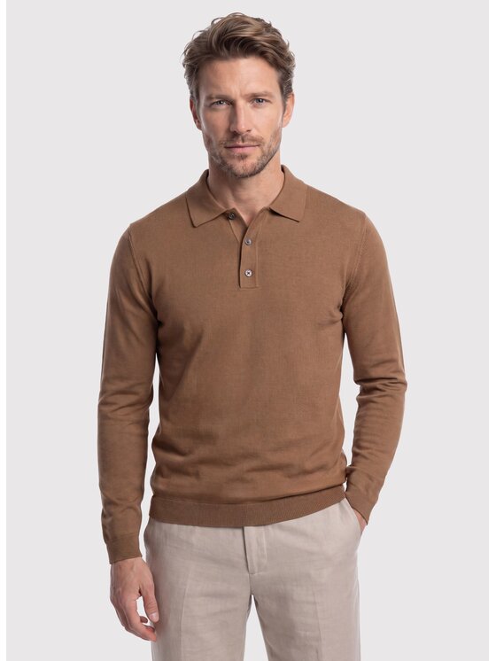 Pako Lorente Pako Lorente Sweter P26WP-2X-002 Brązowy jasny Regular Fit