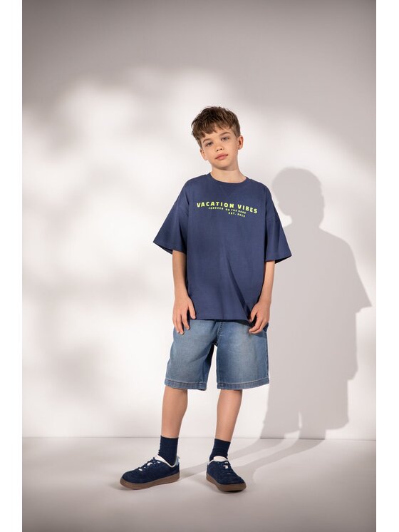 Coccodrillo Coccodrillo T-Shirt WC6143208TBJ-015 Tmavomodrá Regular Fit