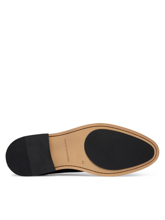 Tommy Hilfiger Tommy Hilfiger Polobotky Hilfiger Leather Dress Shoe FM0FM05777 Černá