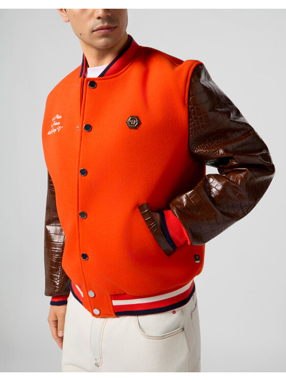 PHILIPP PLEIN PHILIPP PLEIN Bunda bomber 29070 Oranžová Regular Fit