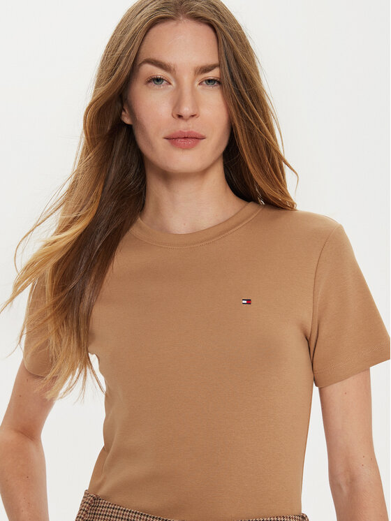 Tommy Hilfiger Tommy Hilfiger Póló New Cody WW0WW40587 Bézs Slim Fit