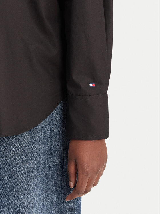 Tommy Hilfiger Tommy Hilfiger Риза WW0WW48190 Черен Regular Fit