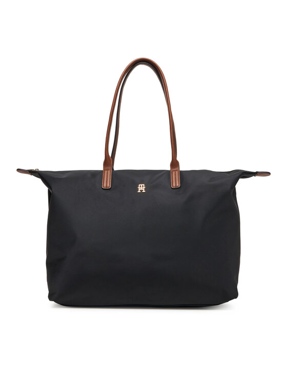Tommy Hilfiger Torebka Popette Maxi Tote AW0AW17996 Czarny