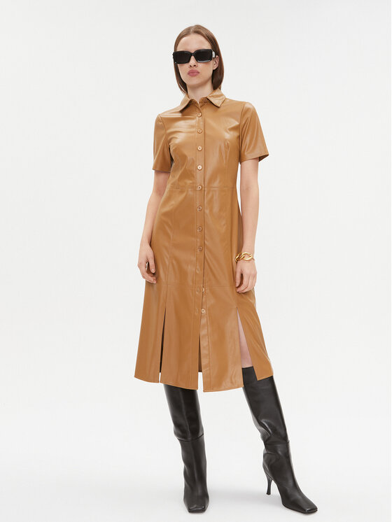 DKNY DKNY Vsakodnevna obleka DD3D4101 Rjava Regular Fit