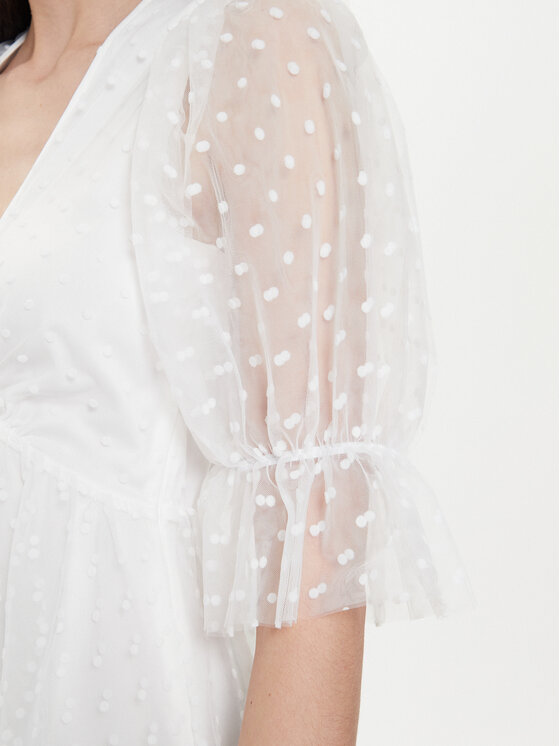 Gina Tricot Gina Tricot Φόρεμα κοκτέιλ 22963 Λευκό Regular Fit