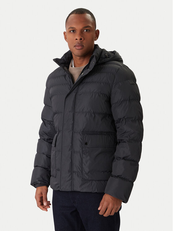 Geox Geox Télikabát Leitan M5628C T3266 F9112 Fekete Regular Fit