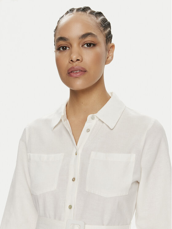 ONLY ONLY Сукня-сорочка Callie 15318799 Білий Regular Fit