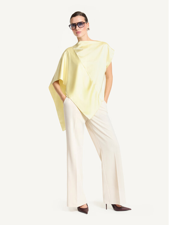KMX KMX Bluzka 505310023 Żółty Loose Fit