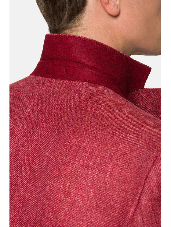 Lancerto Lancerto Marynarka Burgundia Czerwony Slim Fit
