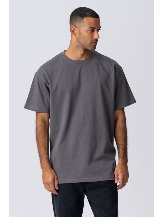 TeeShoppen TeeShoppen T-Shirt 'Oversized Collection' Szary Oversize