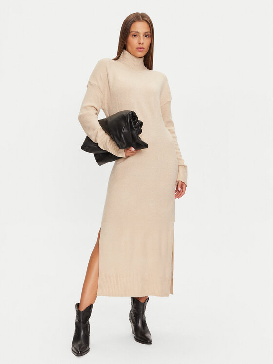 Brave Soul Brave Soul Rochie tricotată LKD-230MINGLGBST Bej Regular Fit