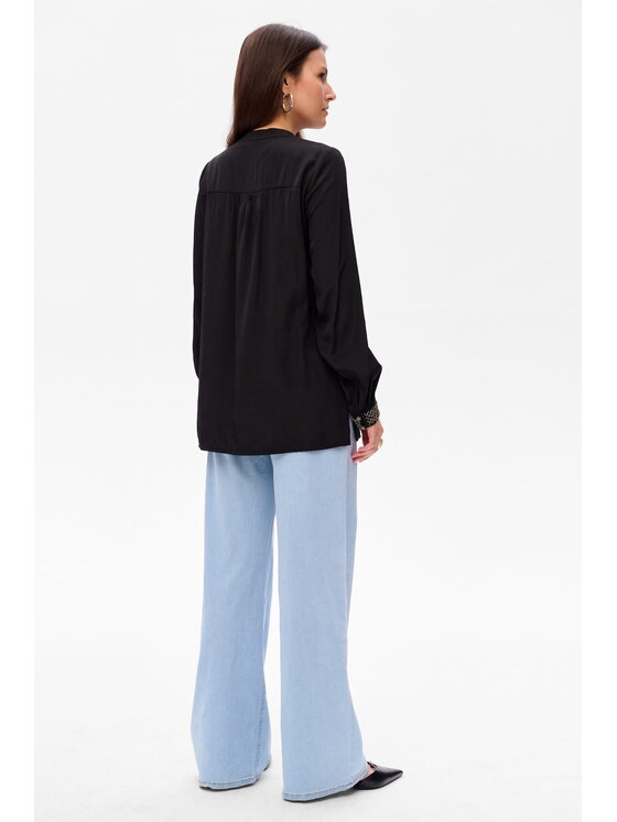 blue shadow blue shadow Bluzka XX Czarny Regular Fit