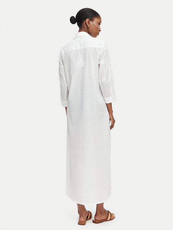 Selmark Selmark Vestito da spiaggia BC233 Bianco Regular Fit