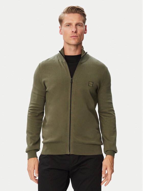 BOSS BOSS Кардиган Kanozip 50543692 Каки Regular Fit