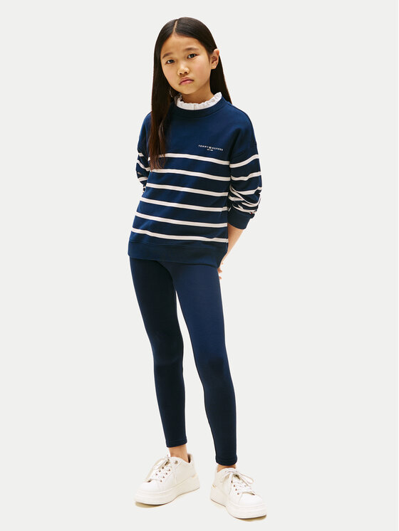 Tommy Hilfiger Tommy Hilfiger Legginsy KG0KG08628 Granatowy Slim Fit