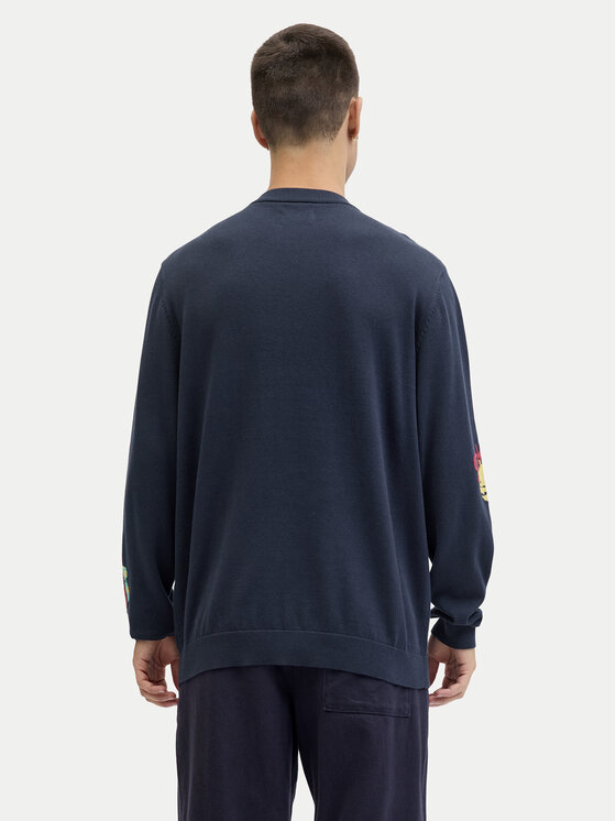 Jack & Jones Jack & Jones Sweter Holiday 12287994 Granatowy Relaxed Fit
