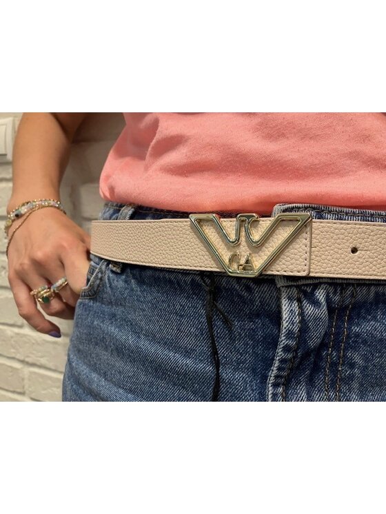 Emporio Armani Emporio Armani Dámský pásek Y3I048 YGF8A Béžová