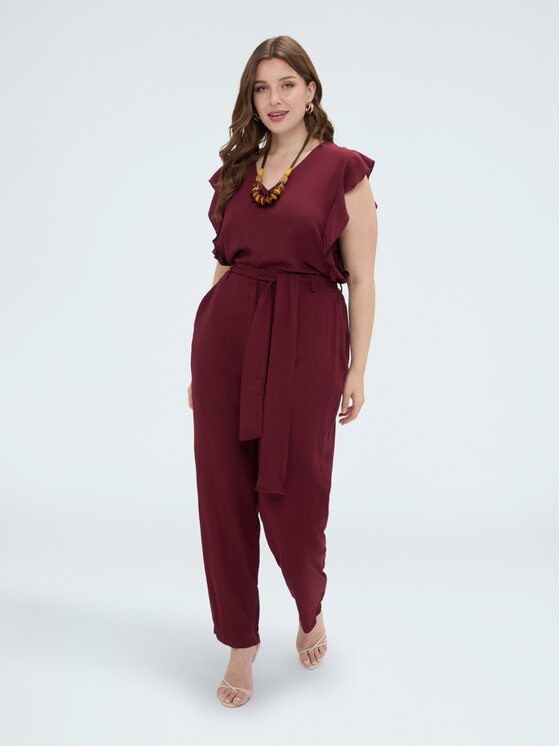 Fiorella Rubino Fiorella Rubino Spodnie materiałowe P084T005492N036 Bordowy Regular Fit