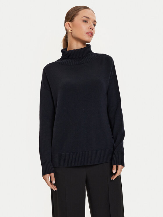 Max Mara Leisure Max Mara Leisure Rollkragenpullover Superbo 2426366148 Dunkelblau Relaxed Fit