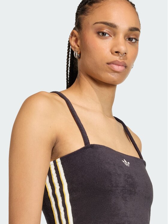 adidas adidas Top TERRY TOWEL Czarny Slim Fit
