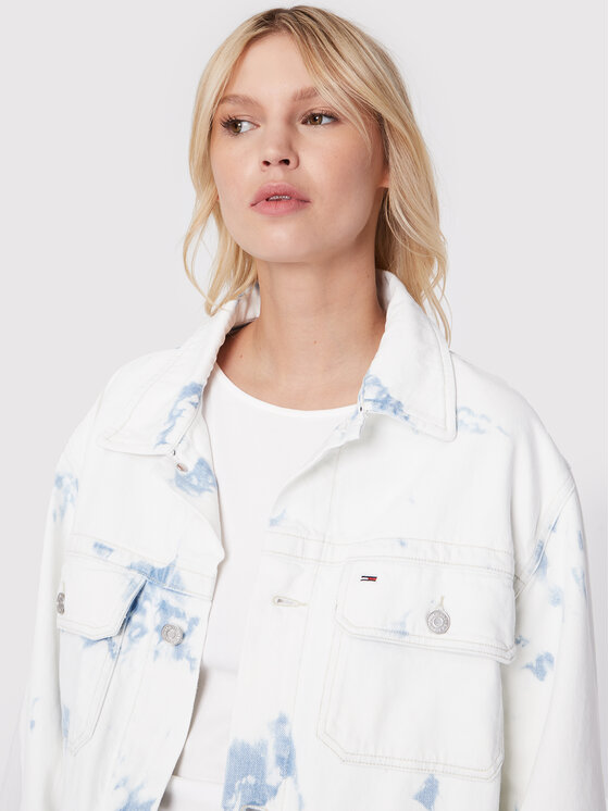 Tommy Jeans Tommy Jeans Jeansjacke Tjw DW0DW12415 Weiß Oversize