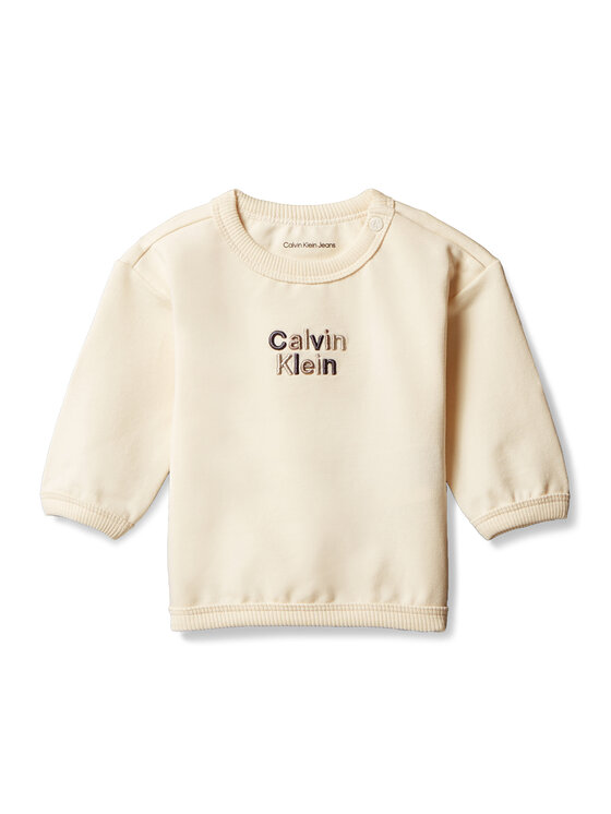 Calvin Klein Jeans Calvin Klein Jeans Trenerka LV1CKTJI14 Krem Regular Fit