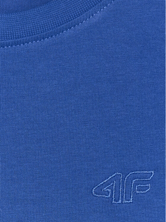 4F 4F T-Shirt BASIC+ Niebieski Regular Fit