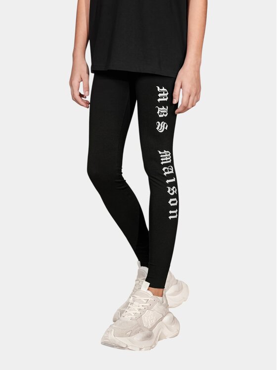 MADE BY SOCIETY MADE BY SOCIETY Spodnie materiałowe Scrypt Leggings - P37866 Czarny Basic Fit