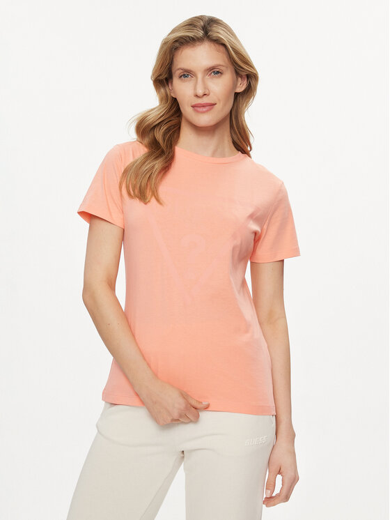 Guess Guess T-krekls Adele V2YI07 K8HM0 Koraļļu Regular Fit