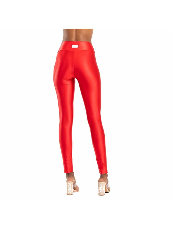 LaBellaMafia LaBellaMafia Legginsy LABELLAMAFIA LEGGING 2013-2015 RED Czerwony Regular Fit