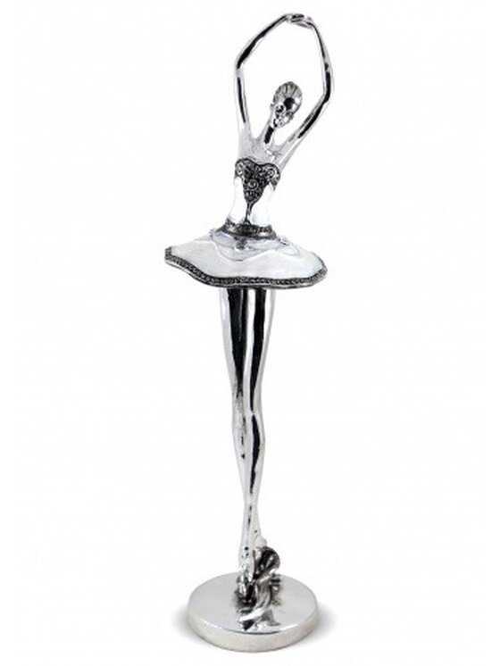 MIAhome MIAhome Figurka baletnica 45x12x11 cm OLORINA-3 Srebrny