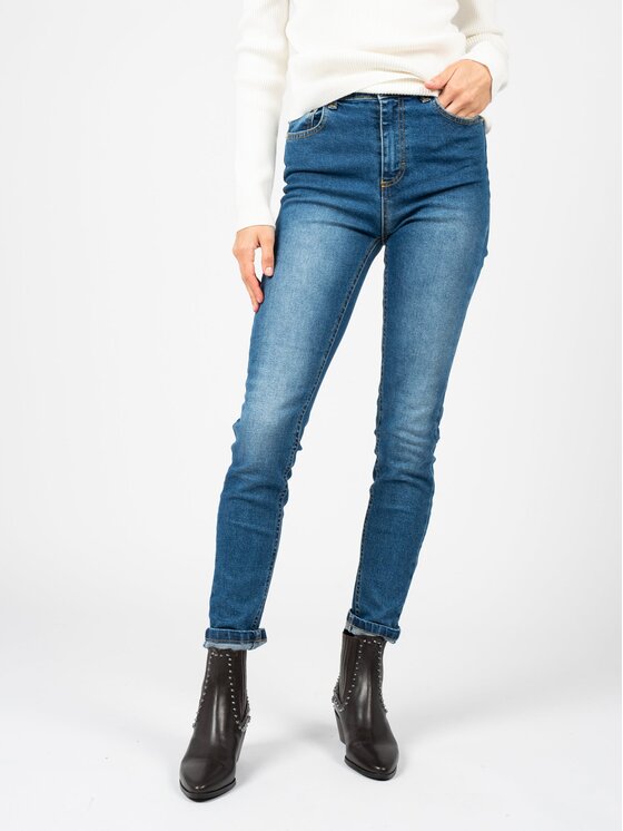 Silvian Heach Silvian Heach Jeansy CVA22178JE | Tetab Tmavomodrá Slim Fit