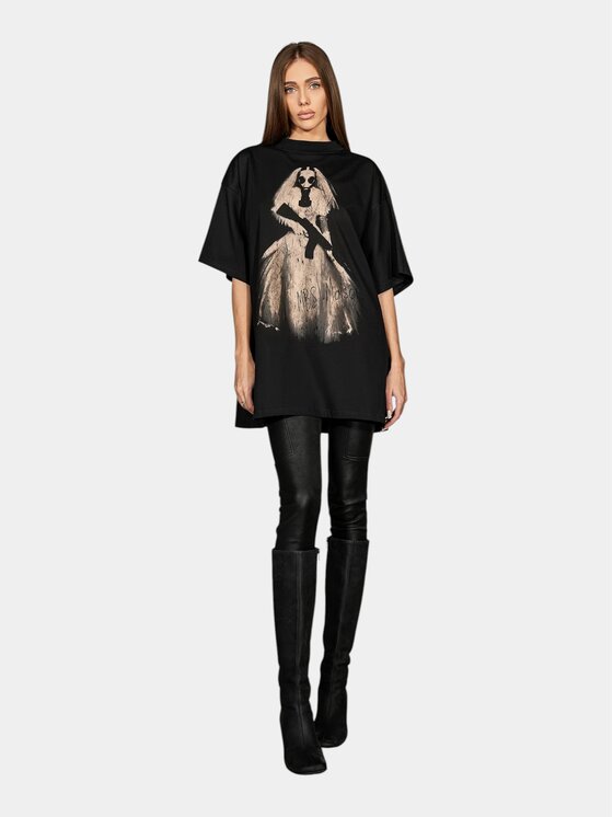 MADE BY SOCIETY MADE BY SOCIETY T-Shirt Ghost Bride - T27878 Czarny Basic Fit