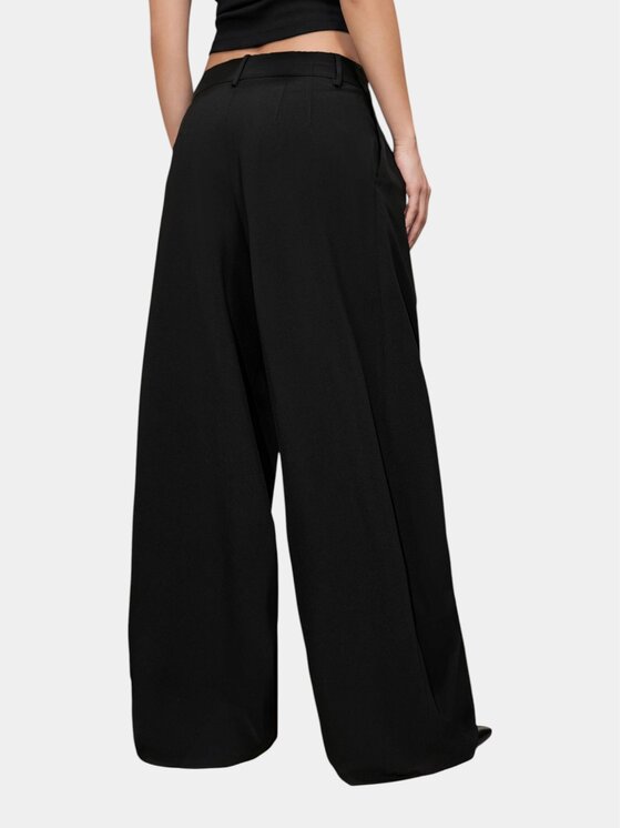 MADE BY SOCIETY MADE BY SOCIETY Spodnie materiałowe Pantaloni TECTONIC GREY - P27151 Czarny Basic Fit