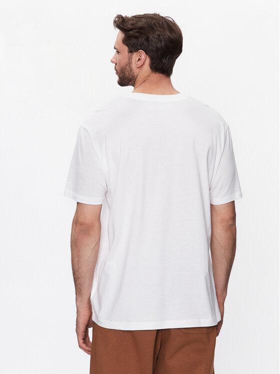 New Balance New Balance T-särk Essentials Stacked Logo MT31541 Valge Relaxed Fit