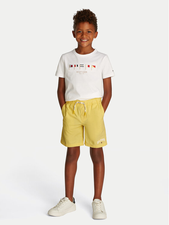 Tommy Hilfiger Tommy Hilfiger Szorty sportowe KB0KB09642 Żółty Regular Fit