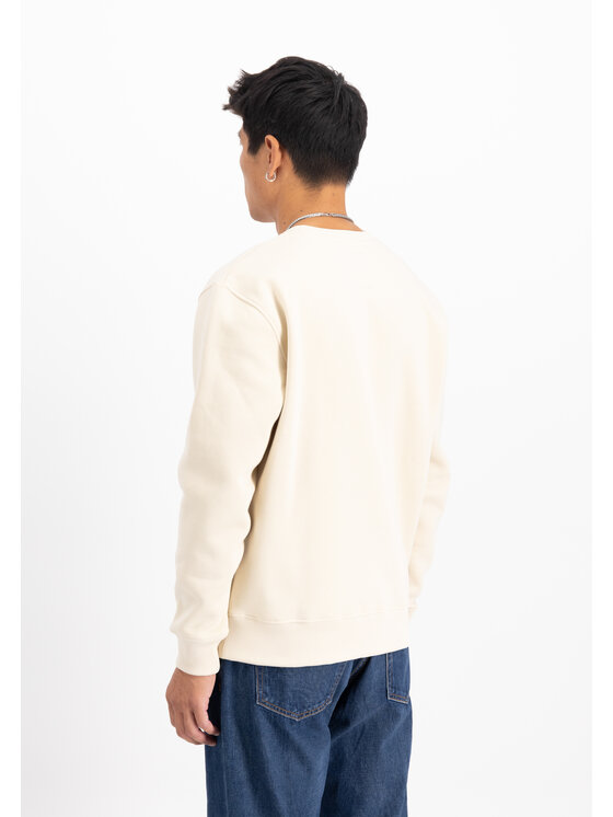 Alpha Industries Alpha Industries Bluza Basic Big Logo Sweatshirt Beżowy Regular Fit