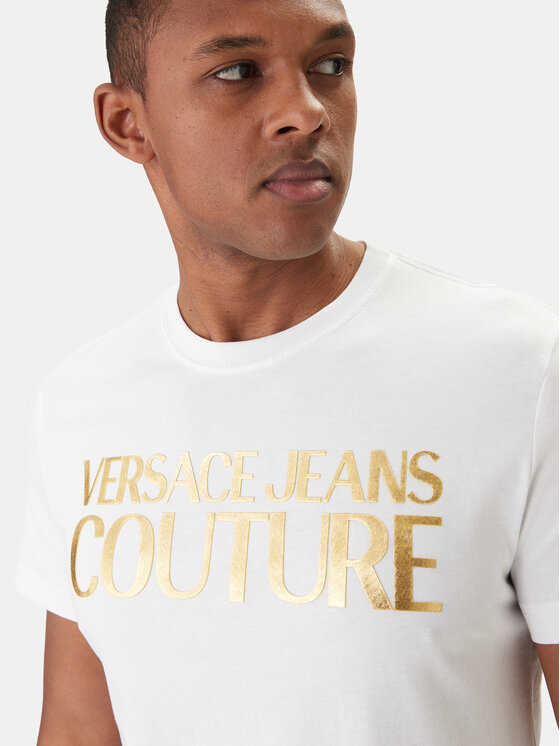 Versace Jeans Couture Versace Jeans Couture T-Shirt 80GAHT00 CJ00T Weiß Regular Fit
