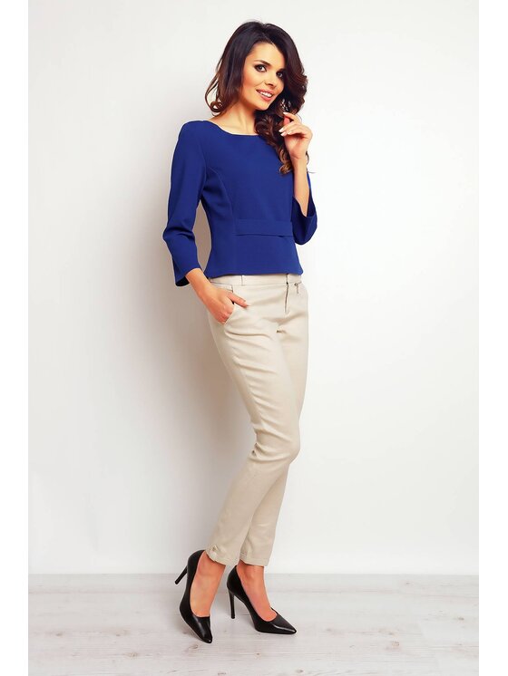 Infinite You Infinite You Bluzka M089 Niebieski Basic Fit