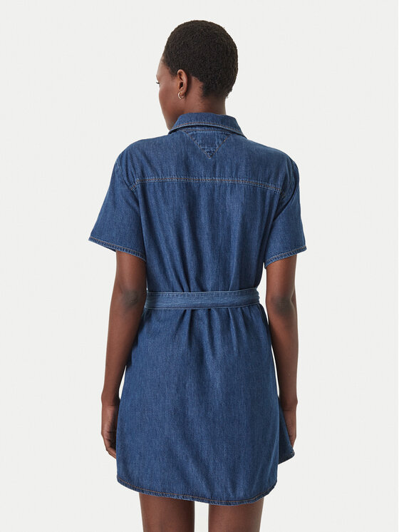 Tommy Jeans Tommy Jeans Jeanskleid DW0DW22787 Blau Regular Fit