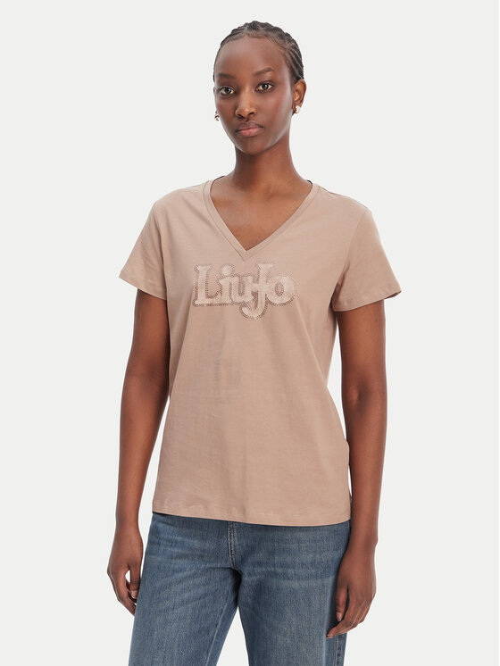 Liu Jo Sport Liu Jo Sport T-särk TA6057 JS923 Beež Regular Fit