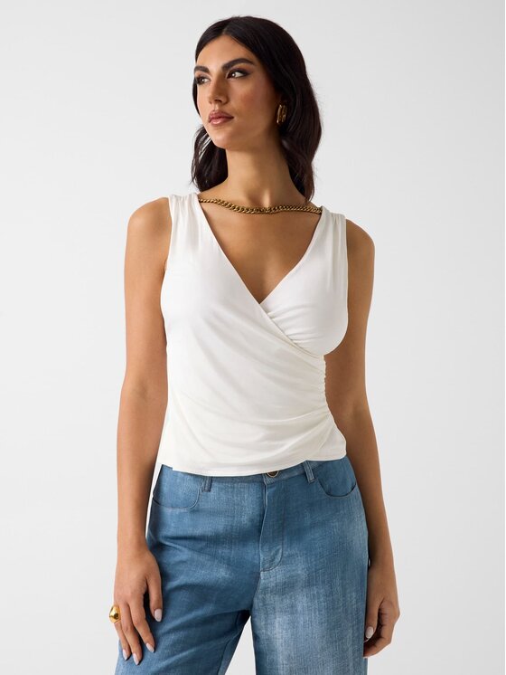 Marciano Guess Marciano Guess Top G6GP11 K3617 Creme Slim Fit