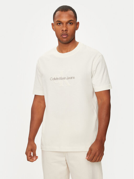 Férfi Póló Calvin Klein Jeans, Méret: XXL, Ekru, J30J326158