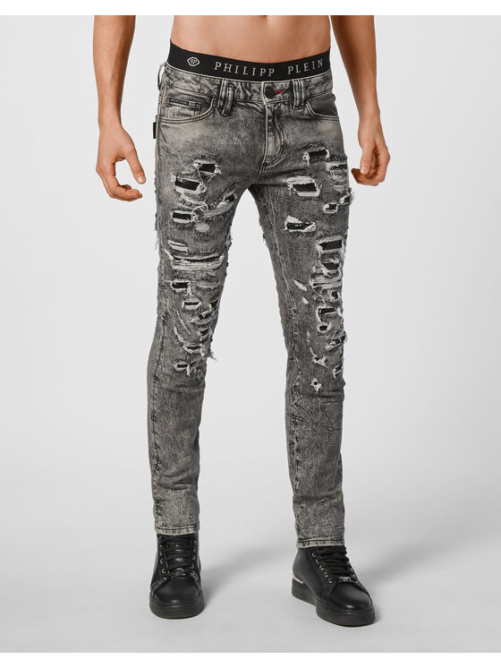 PHILIPP PLEIN PHILIPP PLEIN Jeansy 3297 Szary Slim Fit