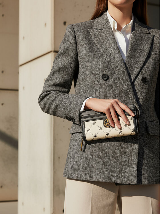 Beverly Hills Polo Club Beverly Hills Polo Club Портфейл CEO-BHPC-W1-001-AW25 Екрю