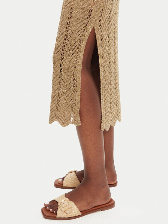 TWINSET TWINSET Strickkleid 251TT319A Beige Slim Fit