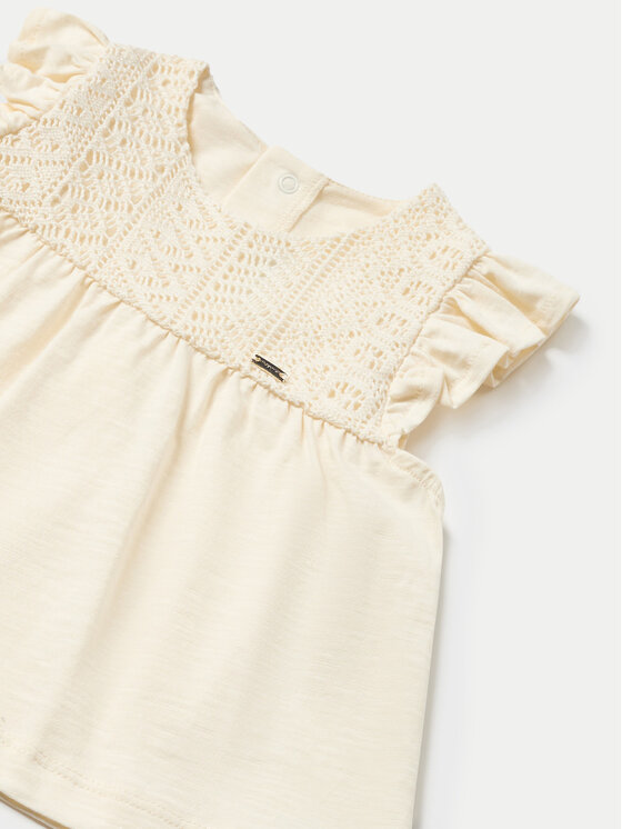 Mayoral Mayoral Set Top und Shorts 1235 Écru Regular Fit