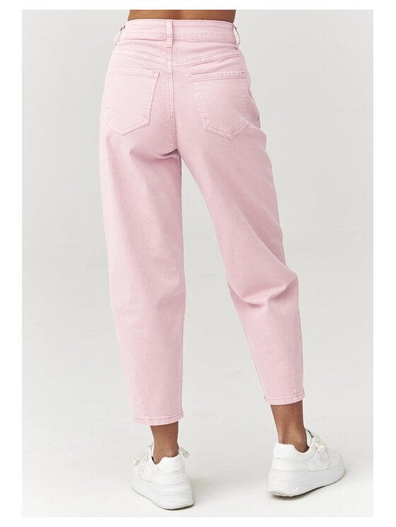 Makadamia Makadamia Jeansy C31 Różowy Baggy Fit