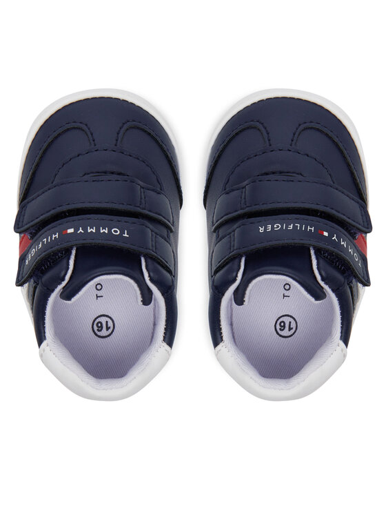 Tommy Hilfiger Tommy Hilfiger Tenisice Stripe Low Cut Velcro T0B9-33831-1433 Tamnoplava